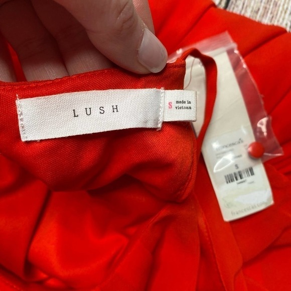 𝅺lush Bright Red Flawless Mini Dress Size Small NWT - Picture 5 of 11